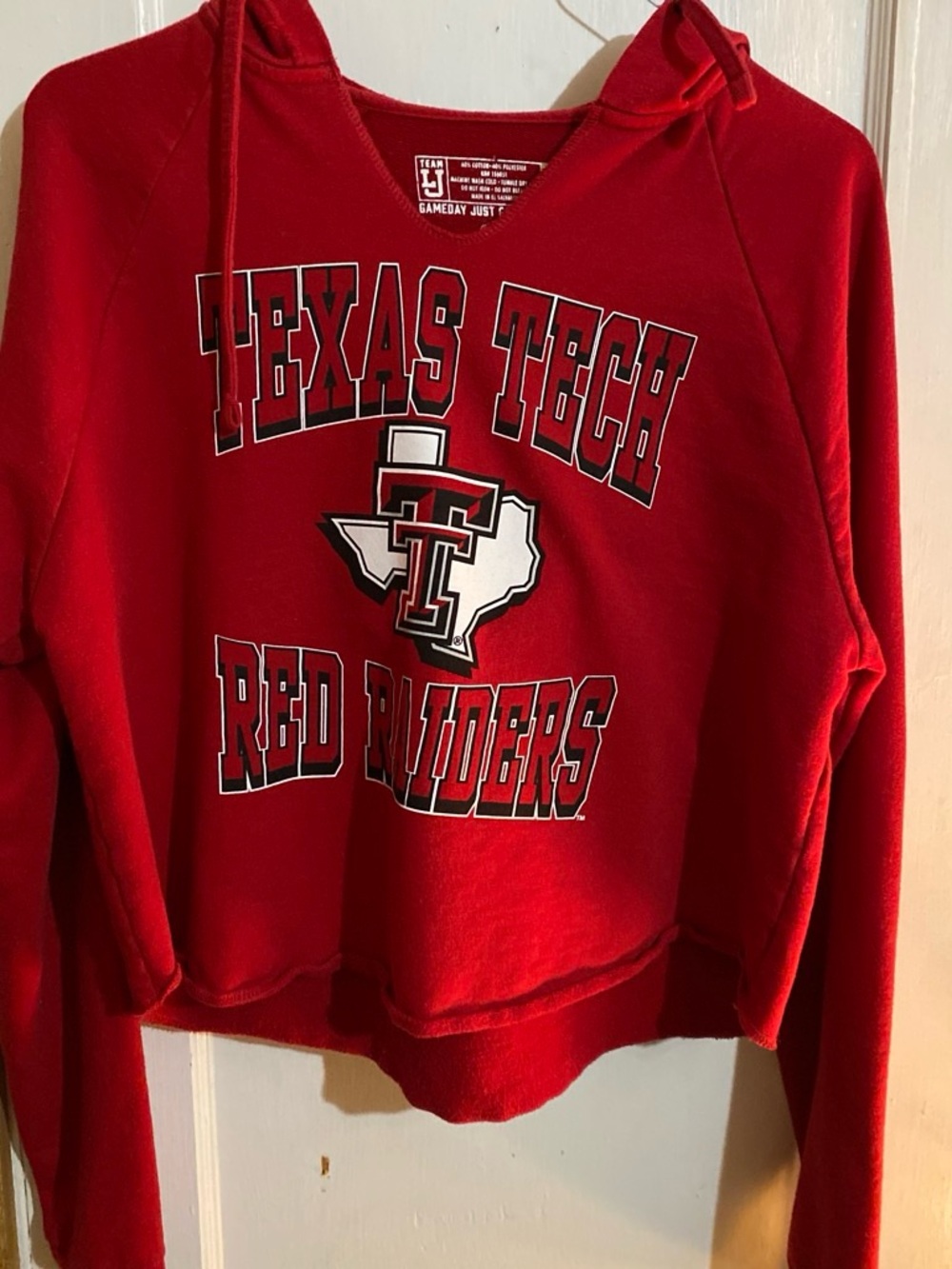 Team Apparel Red Texas Tech Red Raiders Crewneck Hoodie